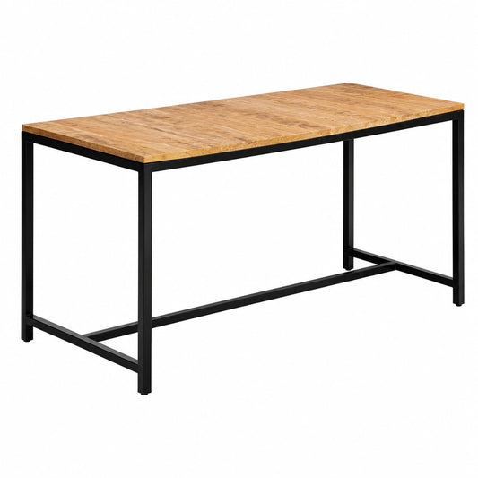Tavolo da pranzo in mango e ferro stile industriale 140x70x75 cm
