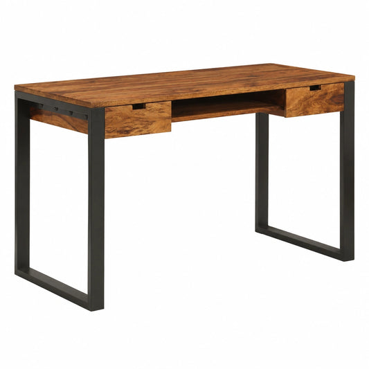 Scrivania Industriale in Legno e Acciaio con Cassetti 110x55x78 cm