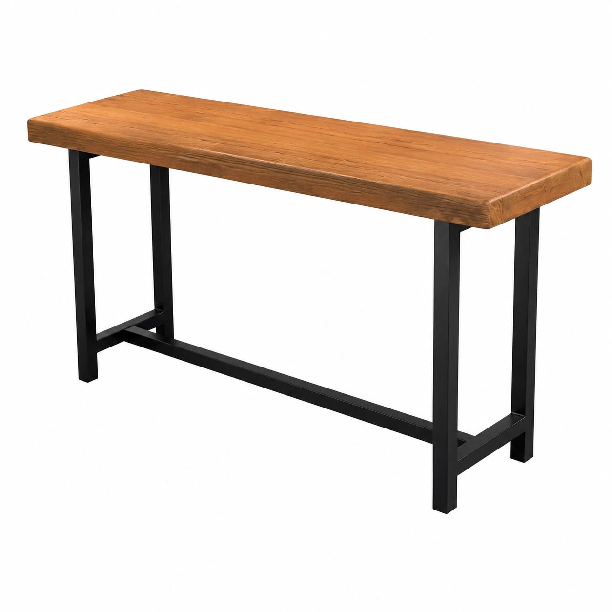 Tavolo Stile Industriale in Legno Massello e Metallo, 160 cm, Perfetto per Cucina, Soggiorno e Caffetteria