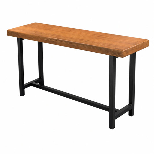Tavolo Stile Industriale in Legno Massello e Metallo, 160 cm, Perfetto per Cucina, Soggiorno e Caffetteria