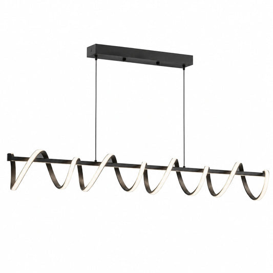 Lampada a Sospensione LED Moderna 120cm con Memoria e Lampadina Dimmerabile per Sala da Pranzo