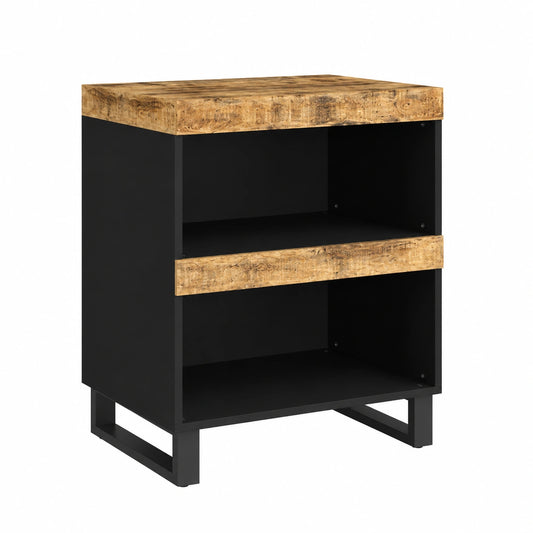 Credenza industriale in mango con gambe in ferro, 60x33x75 cm, robusta e durevole