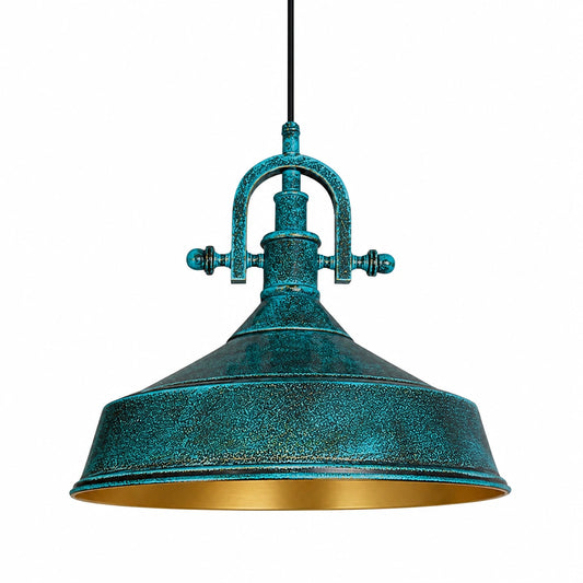 Lampada a Sospensione Industriale Asletl-Marine, Paralume in Metallo da 40 cm, Design Moderno, Attacco E27 per Cucina, Soggiorno e Sala da Pranzo
